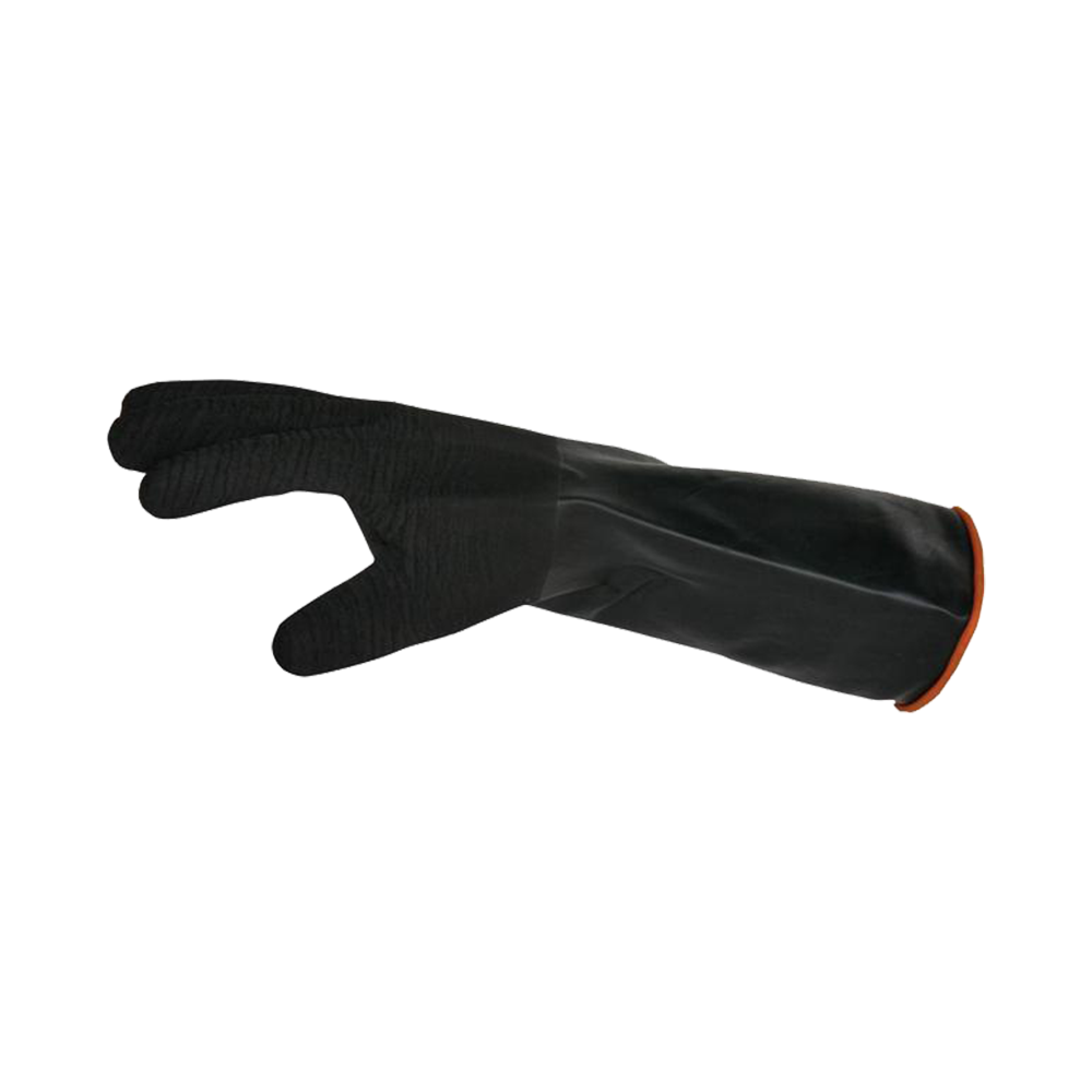 Black Industrial Rubber glove Rough palm